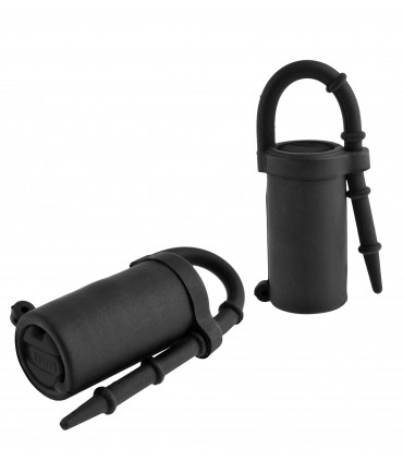 VIBRATING SILICONE NIPPLE TEAZERS BLACK