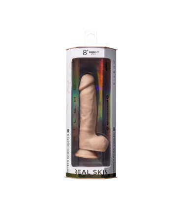 SILEXD DILDO ECHTHAUT MODELL 1 8" FLEISCH MIT HODEN
