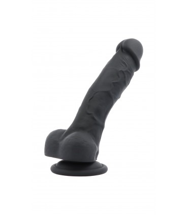 DUAL LAYER REALISTIC 18'5CM WITH BALLS R33 BLACK