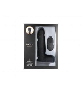 REALISTISCHER VIBRATOR & ROTATOR R9 SCHWARZ 19 CM MIT FERNBEDIENUNG