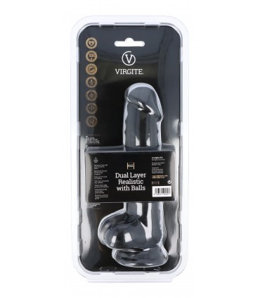 DOPPIO STRATO REALISTICO 20CM CON SFERE R23 NERO