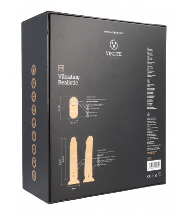 REALISTISCHER VIBRATOR R15 SCHWARZ 16,5 CM MIT FERNBEDIENUNG