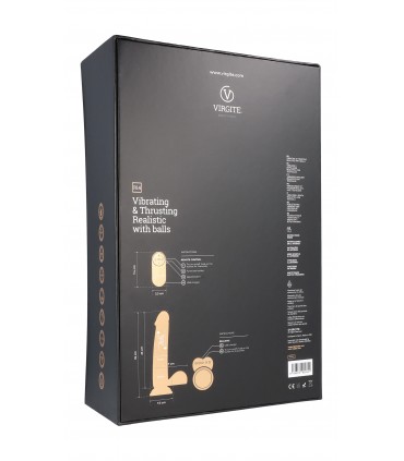 VIBRATEUR RÉALISTE UP & DOWN "R14" NOIR 23CM AVEC TÉLÉCOMMANDE