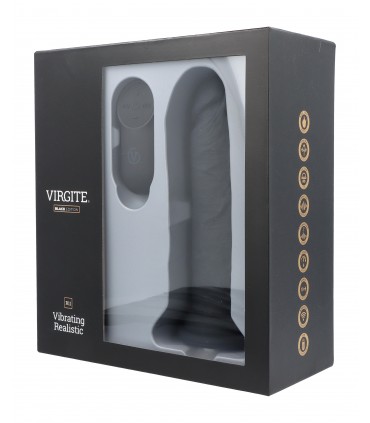 VIBRATEUR RÉALISTE R11 NOIR 14,4CM AVEC TÉLÉCOMMANDE
