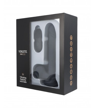 VIBRATORE REALISTICO R16 NERO 16 CM CON TELECOMANDO