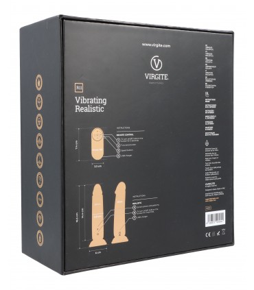 VIBRATEUR RÉALISTE R11 NOIR 14,4CM AVEC TÉLÉCOMMANDE