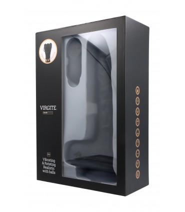 VIBRATORE E ROTORE REALISTICO R10 NERO 21 CM CON TELECOMANDO
