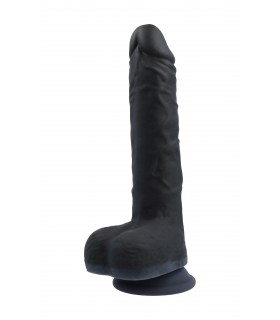 REALISTISCHER VIBRATOR & ROTATOR R10 SCHWARZ 21 CM MIT FERNBEDIENUNG