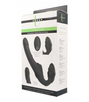 CABLAGGIO IN SILICONE USB DOPPIO VIBR SLIM RIDER NERO CON CONTROLLO