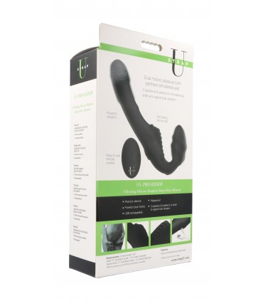 CABLAGGIO IN SILICONE USB DOPPIO VIBR SLIM RIDER NERO CON CONTROLLO