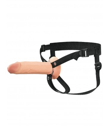 8" SILIKON HOHL STRAP-ON - DUAL DICHTE