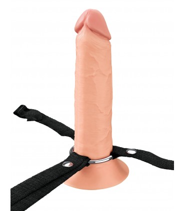 8" SILIKON HOHL STRAP-ON - DUAL DICHTE