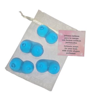 4 SEIFEN MINI BLUE BOOBS PACKUNG MIT 12 EINHEITEN