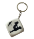 PORTE-CLÉS DÉS BLANCS POSTURES PACK DE 12 UNITÉS