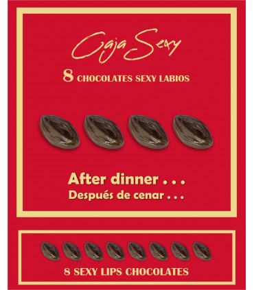 COFFRET ROUGE SEXY 8 LÈVRES CHOCOLAT NOIR