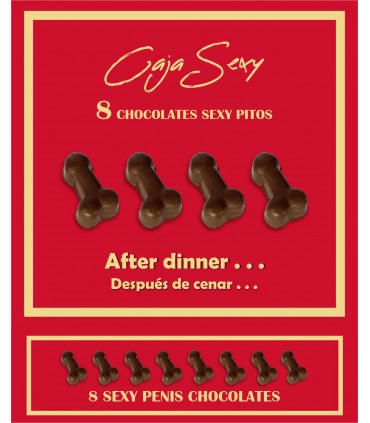 SEXY RED BOX 8 DOCHT AUS DUNKLER SCHOKOLADE