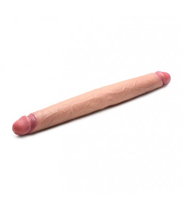 DOUBLE SILICONE DILDO JOCK REAL SKIN 40 CM