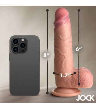 GODE EN SILICONE JOCK REAL SKIN 20'32 CM AVEC BOULE