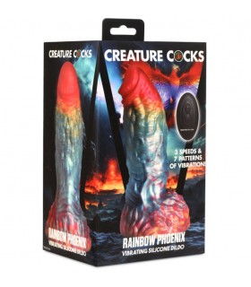 VIBRATEUR EN SILICONE PHOENIX ARC-EN-CIEL