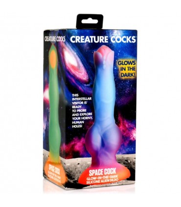 DILDO CAZZO SPAZIALE GLOW-IN-THE-DARK ALIEN DIL