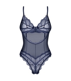 NIGHTLY BLUE CROTCHLESS TEDDY  M/L