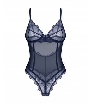 NIGHTLY BLUE CROTCHLESS TEDDY  M/L