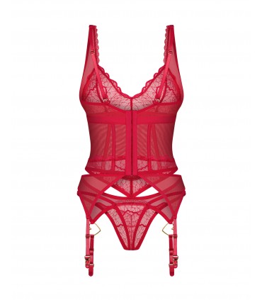 CUPIDE DESIR CORSET & THONG  L/XL