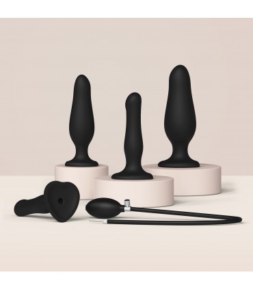 SCHWARZER AUFBLASBARER SILIKON-DILDO-STECKER