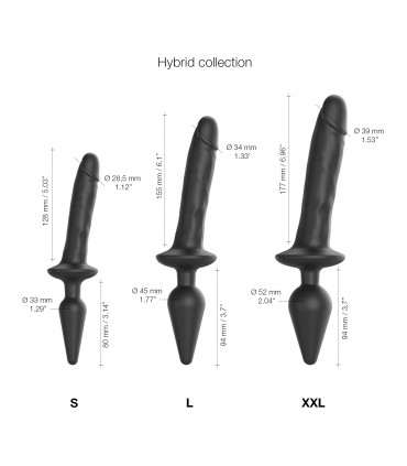 DILDO SWTICH PLUG-IN REALISTISCH SCHWARZ XXL