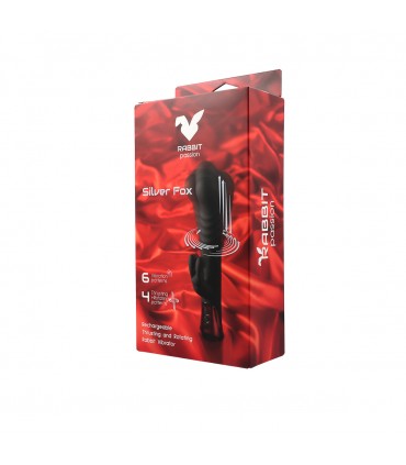 VIBRATORE CONIGLIO RICARICABILE SILVER FOX SPINTA E ROTANTE