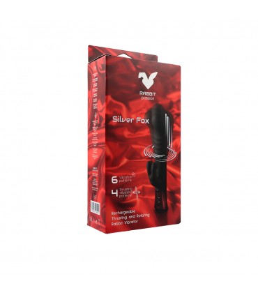 VIBRATORE CONIGLIO RICARICABILE SILVER FOX SPINTA E ROTANTE