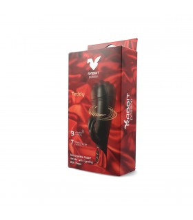 WIEDERAUFLADBARER TEDDY-KANINCHENVIBRATOR MIT GIRIERENDEM DILDO