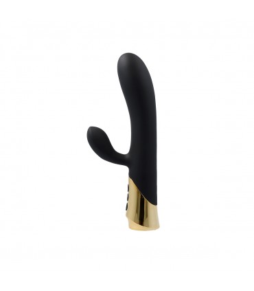 CINNAMON RECHARGEABLE SILICONE VIBRATOR WITH TAPPING RABBIT