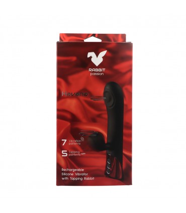 HAVANA WIEDERAUFLADBARER SILIKONVIBRATOR MIT ANSCHLAGKANINCHEN UND ANSCHLAGWELLE