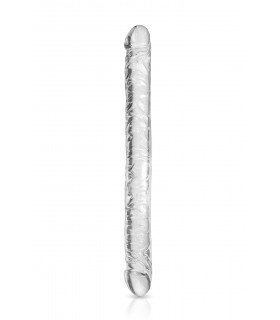 DILDO DOBLE TRANSPARENTE 44 CM