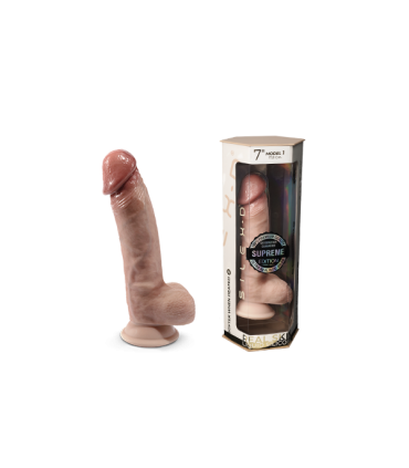 SILEXD DILDO PREMIUM VERA PELLE MODELLO 1 7" CON TESTICOLI