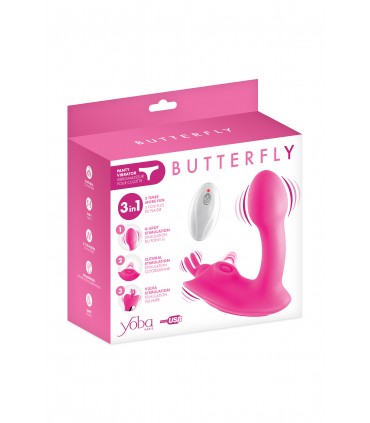 VIBRATORE FARFALLA ROSA CON TELECOMANDO