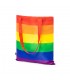 Sac en tissu avec drapeau arc-en-ciel