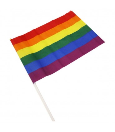 12 mittelgroße Wimpel 30 x 20 cm Regenbogenflagge