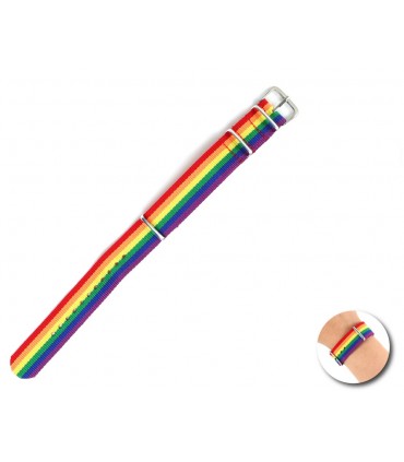 12 braccialetti con bandiera arcobaleno