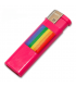 12 wiederaufladbares Feuerzeug mit pinkfarbener Regenbogenflagge