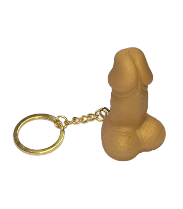 12 portachiavi in gomma dura a forma di pene dorato