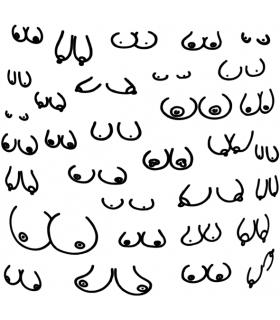 12 PACK OF 10 SQUARE COASTERS WITH TITS