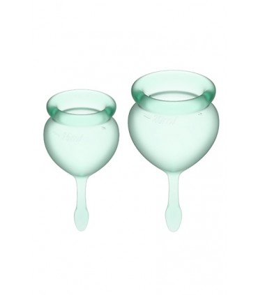 SATISFYER SET 2 COPAS MENSTRUALES FEEL GOOD VERDE