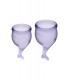 SATISFYER SET 2 COPAS MENSTRUALES FEEL SECURE LILA