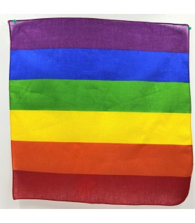 12 mouchoirs en coton à motif drapeau arc-en-ciel