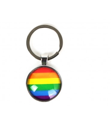 12 Metall-Schlüsselanhänger mit Regenbogenflagge
