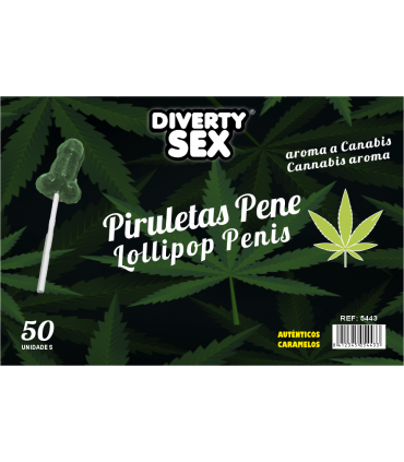 50 Penis-Lutscher mit Marihuana-Duft