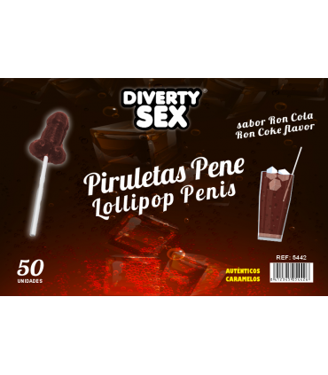 50 SUCETTES PÉNIS AU RHUM ET AU COLA