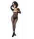 MOD. 1102 LANGÄRMELIGER NETZ-BODYSOCKING SCHWARZ OS